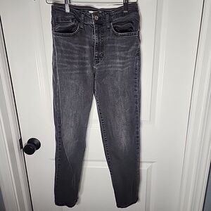 Madewell The MomJean Size 27 Faded Black Wash Stretch High Rise Denim